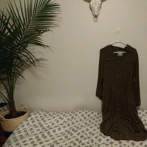 Green Safari style dress